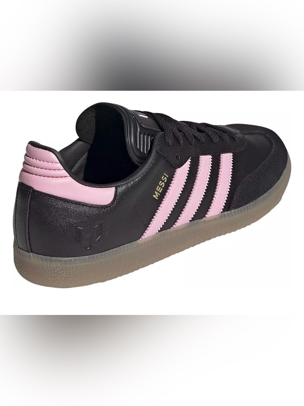 NIB [adidas] Samba Messi Indoor Soccer Shoes Sneakers Pink/Black Men’s 12 - Picture 5 of 15
